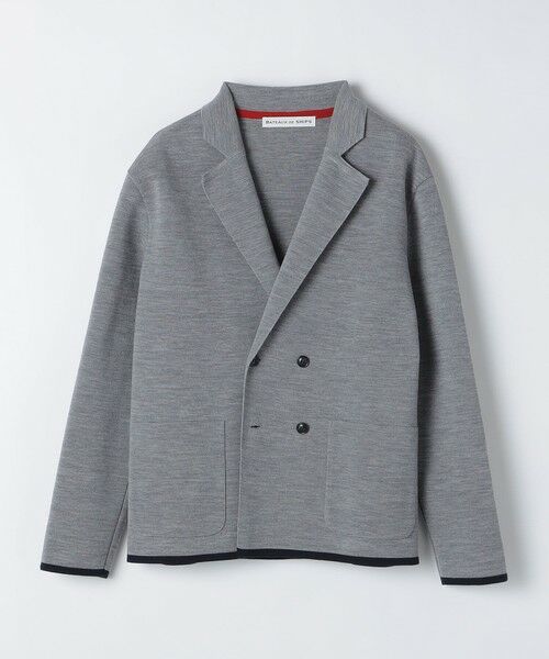 SHIPS / シップス ナイロンジャケット | BATEAUX DE SHIPS: ミラノリブ ダブルブレスト ジャケット | 詳細1