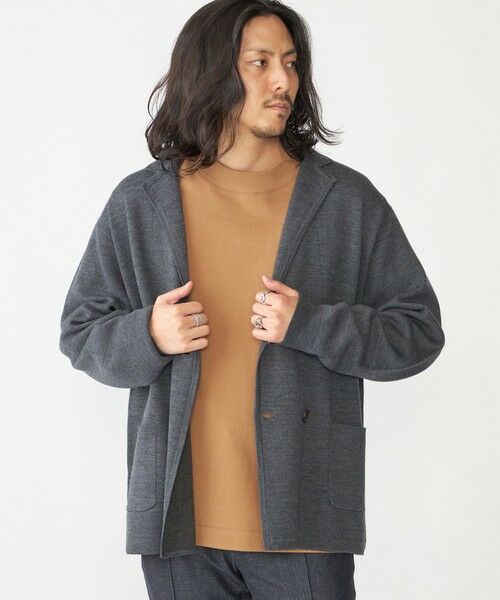 SHIPS / シップス ナイロンジャケット | SHIPS: ダブル ニット ジャケット | 詳細1