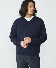 SHIPS / シップス ニット・セーター | 【WEB限定】SHIPS:〈ネックが選べる/手洗い可能〉テレワーク ビズ ワンポイント ロゴ ニット