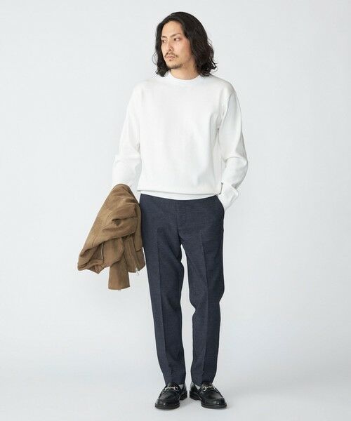 SHIPS / シップス ニット・セーター | 【WEB限定】SHIPS:〈ネックが選べる/手洗い可能〉テレワーク ビズ ワンポイント ロゴ ニット | 詳細1