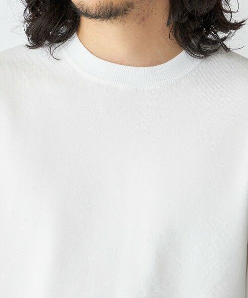 SHIPS / シップス ニット・セーター | 【WEB限定】SHIPS:〈ネックが選べる/手洗い可能〉テレワーク ビズ ワンポイント ロゴ ニット | 詳細3