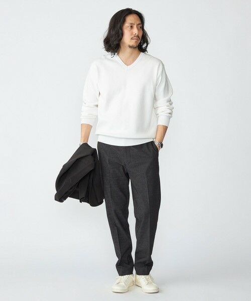 SHIPS / シップス ニット・セーター | 【WEB限定】SHIPS:〈ネックが選べる/手洗い可能〉テレワーク ビズ ワンポイント ロゴ ニット | 詳細10