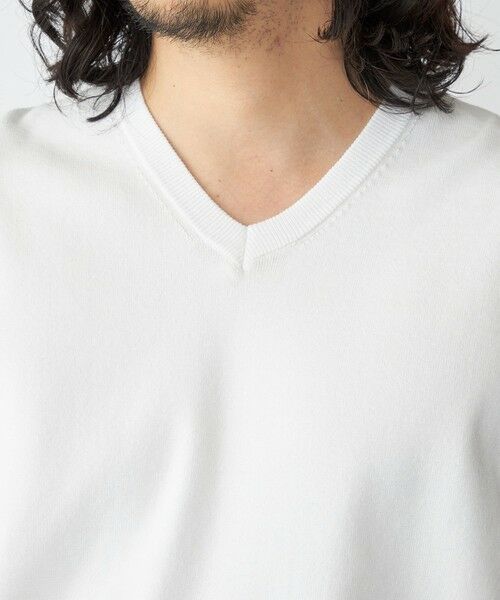 SHIPS / シップス ニット・セーター | 【WEB限定】SHIPS:〈ネックが選べる/手洗い可能〉テレワーク ビズ ワンポイント ロゴ ニット | 詳細12