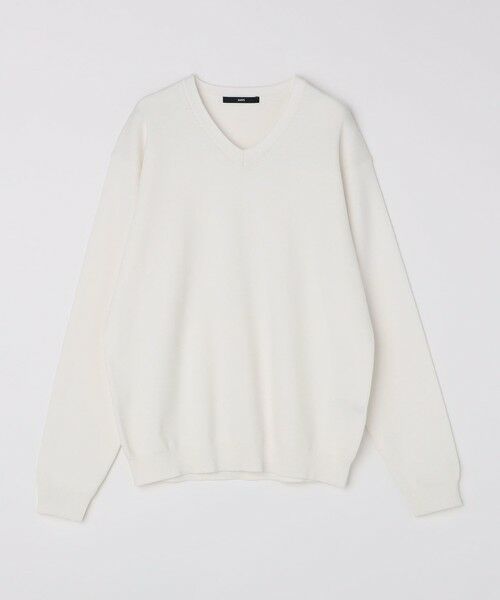 SHIPS / シップス ニット・セーター | 【WEB限定】SHIPS:〈ネックが選べる/手洗い可能〉テレワーク ビズ ワンポイント ロゴ ニット | 詳細14