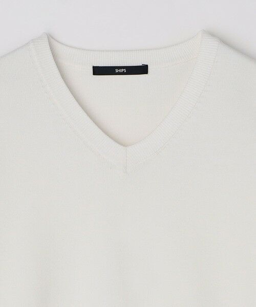 SHIPS / シップス ニット・セーター | 【WEB限定】SHIPS:〈ネックが選べる/手洗い可能〉テレワーク ビズ ワンポイント ロゴ ニット | 詳細15