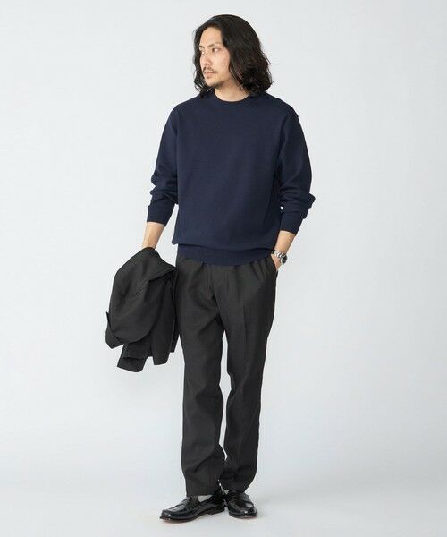 SHIPS / シップス ニット・セーター | 【WEB限定】SHIPS:〈ネックが選べる/手洗い可能〉テレワーク ビズ ワンポイント ロゴ ニット | 詳細20