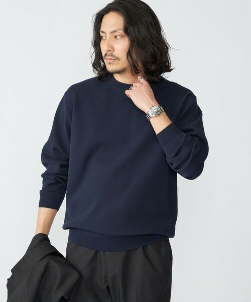 SHIPS / シップス ニット・セーター | 【WEB限定】SHIPS:〈ネックが選べる/手洗い可能〉テレワーク ビズ ワンポイント ロゴ ニット | 詳細24