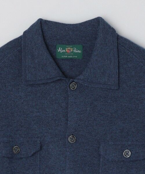SHIPS / シップス ニット・セーター | ALANPAINE: ジーロング ウール 12ゲージ 2ポケット ニットシャツ | 詳細3