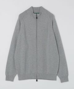 SHIPS / シップス ニット・セーター | ALANPAINE: 12ゲージ ウール/コットン ファネルネック ジップアップ ニット