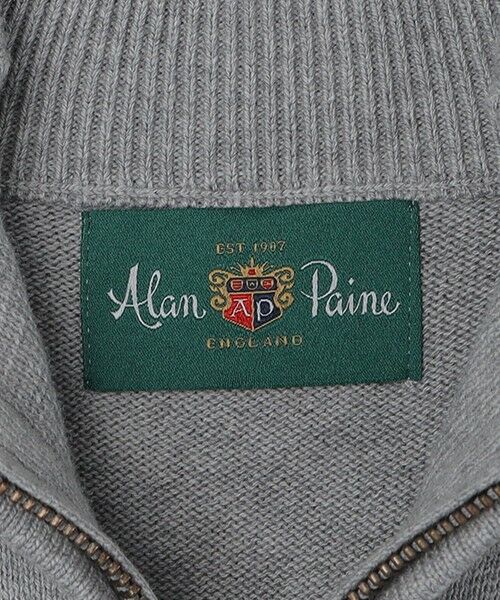 SHIPS / シップス ニット・セーター | ALANPAINE: 12ゲージ ウール/コットン ファネルネック ジップアップ ニット | 詳細3