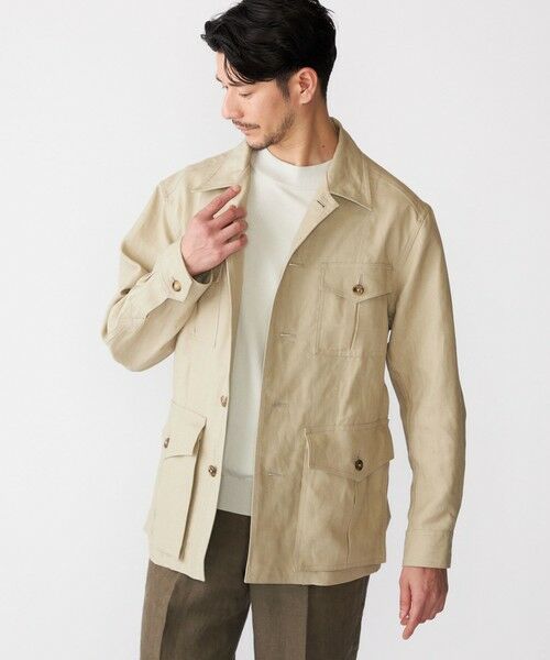 SHIPS / シップス テーラードジャケット | SHIPS: LES LESTON リネン サファリ ジャケット | 詳細1