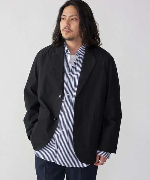 SHIPS / シップス テーラードジャケット | SHIPS: コットン ブロード リラックス シャツ ジャケット(ブラック)