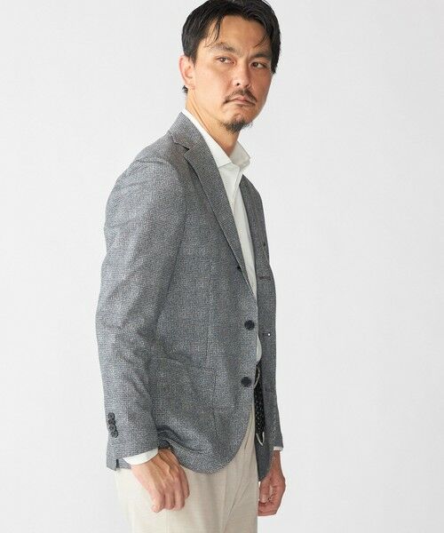 SHIPS / シップス テーラードジャケット | SHIPS: ジャージー ハウンドトゥース プリント ライト ジャケット | 詳細3