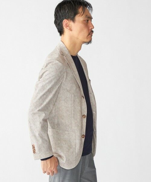 SHIPS / シップス テーラードジャケット | SHIPS: ジャージー ヘリンボーン プリント ライト ジャケット | 詳細3