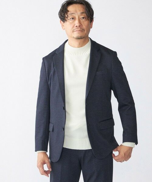 SHIPS / シップス テーラードジャケット | SHIPS:〈洗濯機可能〉アクティブ ジャージー ジャケット(セットアップ対応)(ネイビー)