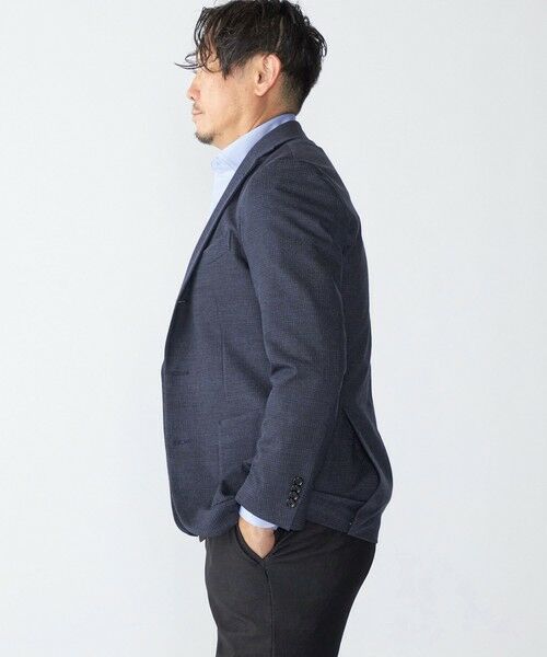 SHIPS / シップス テーラードジャケット | SHIPS: カネマサファブリック ジャージー プリント ハウンドトゥース ジャケット | 詳細1