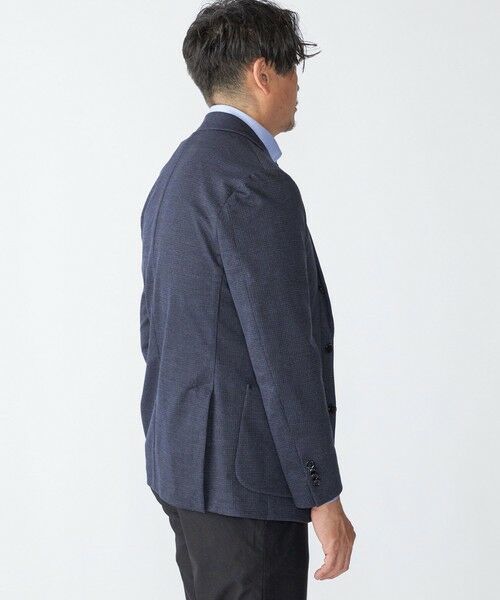 SHIPS / シップス テーラードジャケット | SHIPS: カネマサファブリック ジャージー プリント ハウンドトゥース ジャケット | 詳細3