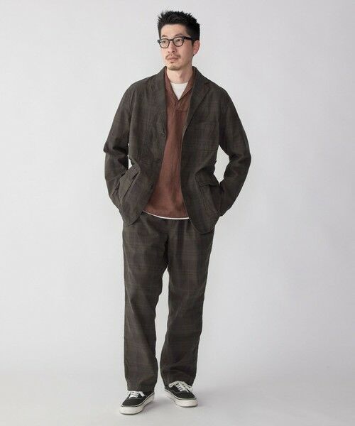 SHIPS / シップス テーラードジャケット | SHIPS: 〈セットアップ対応〉ダークトーン チェック コットン シャツ ジャケット | 詳細1