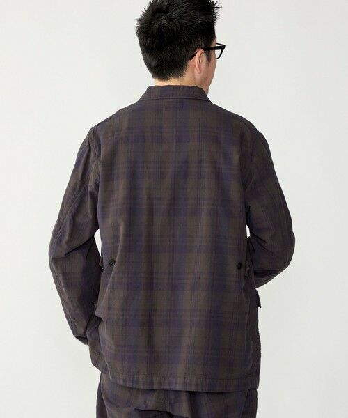 SHIPS / シップス テーラードジャケット | SHIPS: 〈セットアップ対応〉ダークトーン チェック コットン シャツ ジャケット | 詳細14