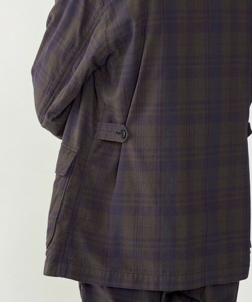 SHIPS / シップス テーラードジャケット | SHIPS: 〈セットアップ対応〉ダークトーン チェック コットン シャツ ジャケット | 詳細16