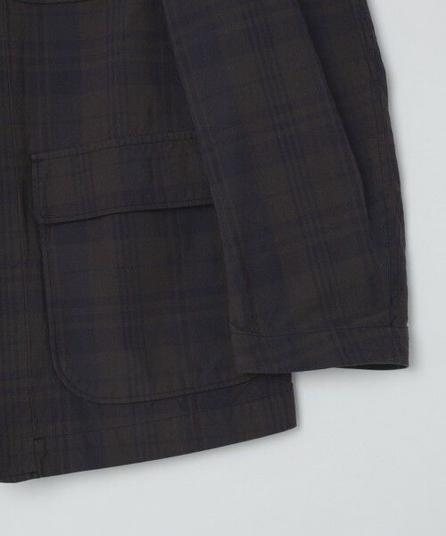 SHIPS / シップス テーラードジャケット | SHIPS: 〈セットアップ対応〉ダークトーン チェック コットン シャツ ジャケット | 詳細19