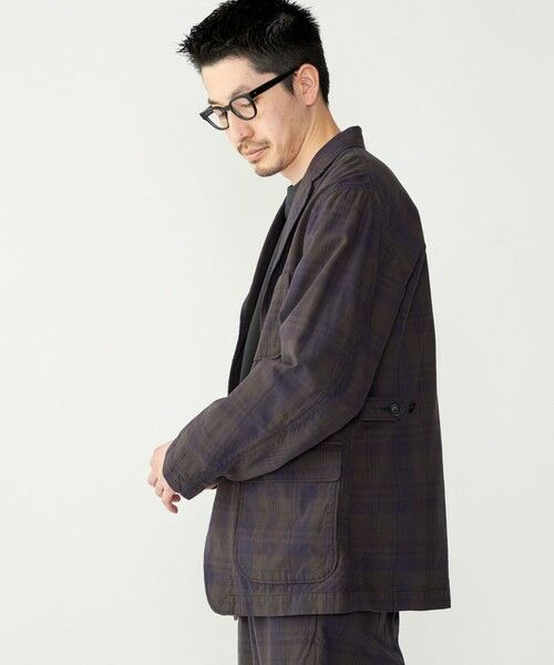 SHIPS / シップス テーラードジャケット | SHIPS: 〈セットアップ対応〉ダークトーン チェック コットン シャツ ジャケット | 詳細13