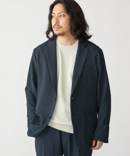 SHIPS / シップス テーラードジャケット | SHIPS:〈手洗い可能/セットアップ対応〉RIRANCHA(R) 2ボタン ジャケット(ネイビー)