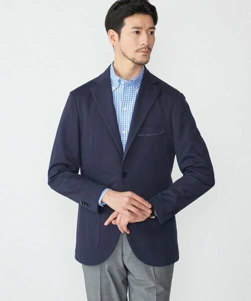 SHIPS / シップス テーラードジャケット | SHIPS: ジャージー ライト ソリッド ジャケット(ネイビー)