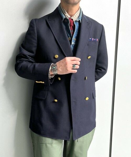 SHIPS / シップス テーラードジャケット | Southwick: PAXTON ウール ネイビー ダブルブレザー | 詳細1