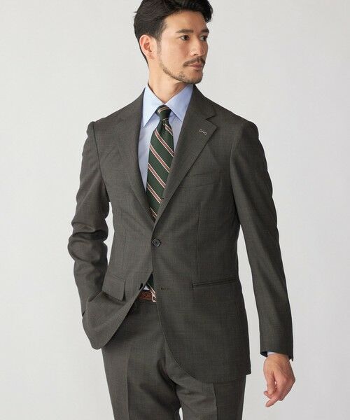 SHIPS / シップス テーラードジャケット | SHIPS:〈FUNCTION/洗濯機可能〉ウォッシャブル バーズアイ ジャケット(セットアップ対応)（ブラウン）