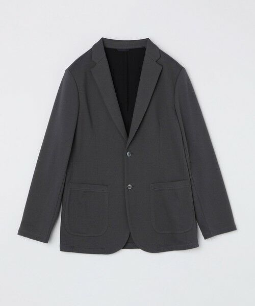 SHIPS / シップス テーラードジャケット | SHIPS: ジャージー リップル カノコ 2Bジャケット(ダークグレー)