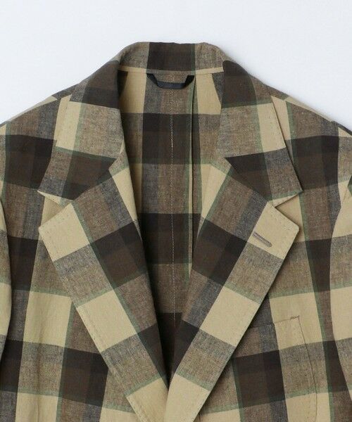 SHIPS / シップス テーラードジャケット | 【SHIPS別注】Errico Formicola: ブラウンカラー マドラスチェック ジャケット | 詳細4