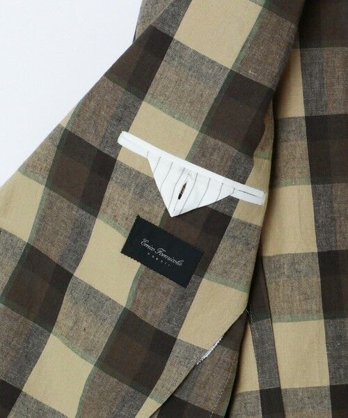 SHIPS / シップス テーラードジャケット | 【SHIPS別注】Errico Formicola: ブラウンカラー マドラスチェック ジャケット | 詳細9