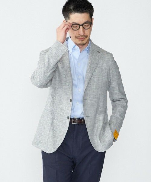 SHIPS / シップス テーラードジャケット | TAGLIATORE: メランジ グレー ホップサック ジャケット | 詳細1