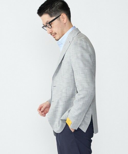 SHIPS / シップス テーラードジャケット | TAGLIATORE: メランジ グレー ホップサック ジャケット | 詳細2