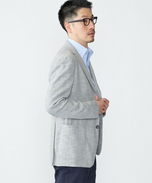 SHIPS / シップス テーラードジャケット | TAGLIATORE: メランジ グレー ホップサック ジャケット | 詳細4