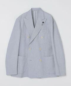 SHIPS / シップス テーラードジャケット | LARDINI: ROMA シアサッカー ダブルブレステッド ジャケット