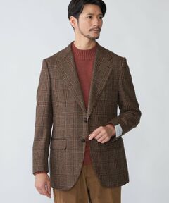 SHIPS / シップス テーラードジャケット | 【SHIPS別注】CARUSO: AIDA ワイドラペル ウール ツイード チェック ジャケット