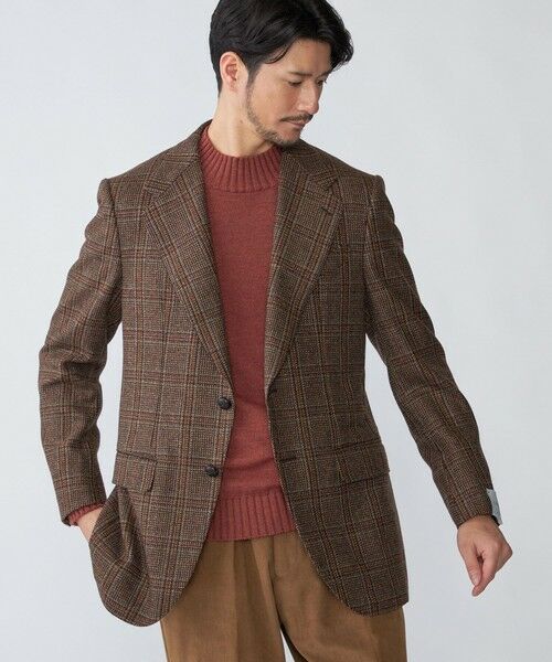 SHIPS / シップス テーラードジャケット | 【SHIPS別注】CARUSO: AIDA ワイドラペル ウール ツイード チェック ジャケット | 詳細1