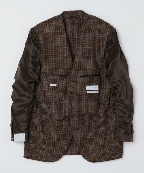 SHIPS / シップス テーラードジャケット | 【SHIPS別注】CARUSO: AIDA ワイドラペル ウール ツイード チェック ジャケット | 詳細11