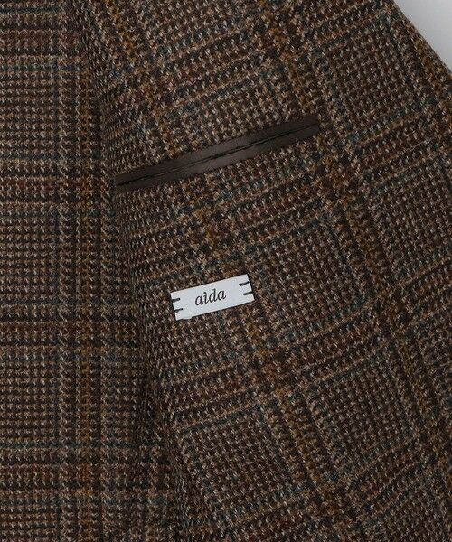 SHIPS / シップス テーラードジャケット | 【SHIPS別注】CARUSO: AIDA ワイドラペル ウール ツイード チェック ジャケット | 詳細16