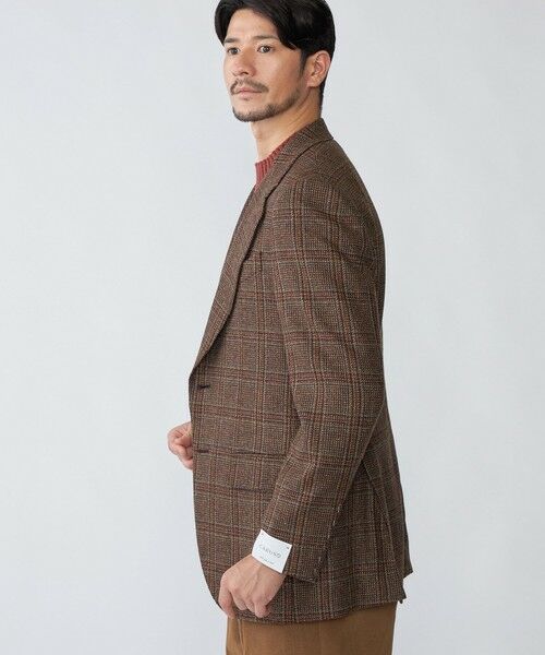 SHIPS / シップス テーラードジャケット | 【SHIPS別注】CARUSO: AIDA ワイドラペル ウール ツイード チェック ジャケット | 詳細2