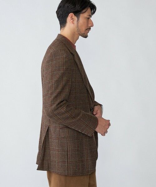 SHIPS / シップス テーラードジャケット | 【SHIPS別注】CARUSO: AIDA ワイドラペル ウール ツイード チェック ジャケット | 詳細4
