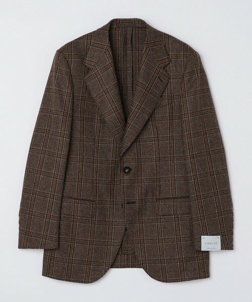 SHIPS / シップス テーラードジャケット | 【SHIPS別注】CARUSO: AIDA ワイドラペル ウール ツイード チェック ジャケット | 詳細9