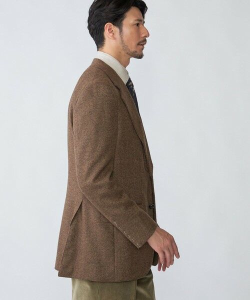 SHIPS / シップス テーラードジャケット | 【SHIPS別注】CARUSO: AIDA ワイドラペル ウール シルク バスケット ジャケット | 詳細3