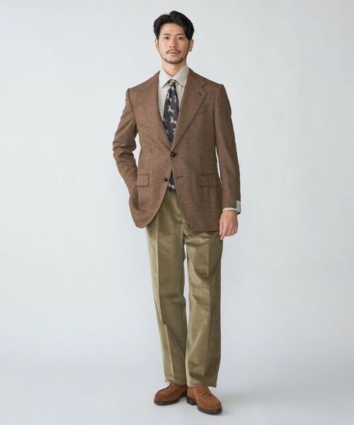 SHIPS / シップス テーラードジャケット | 【SHIPS別注】CARUSO: AIDA ワイドラペル ウール シルク バスケット ジャケット | 詳細4