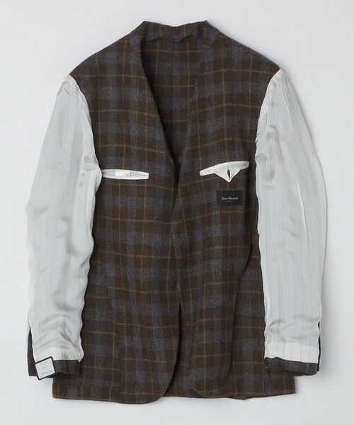 SHIPS / シップス テーラードジャケット | 【 SHIPS別注】Errico Formicola:ウール ブラウン×ブルー チェック ジャケット | 詳細2