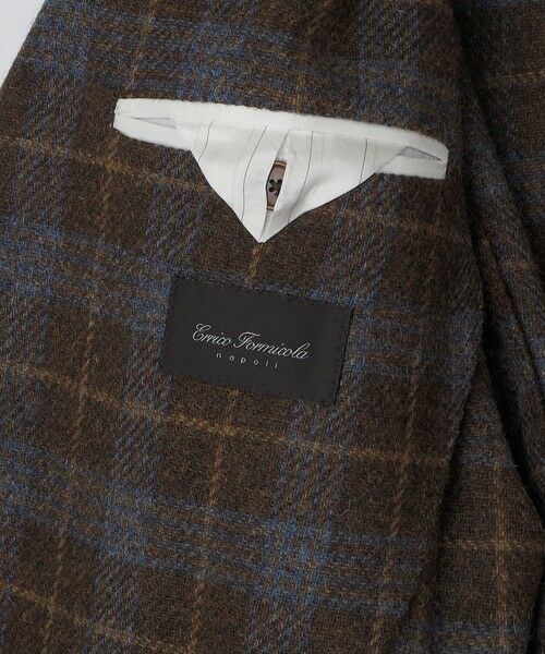 SHIPS / シップス テーラードジャケット | 【 SHIPS別注】Errico Formicola:ウール ブラウン×ブルー チェック ジャケット | 詳細7