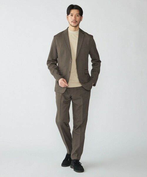 SHIPS / シップス セットアップ | SHIPS:〈手洗い可能〉ホップサック テック セットアップ (ジャケット+パンツ)(チャコールグレー)