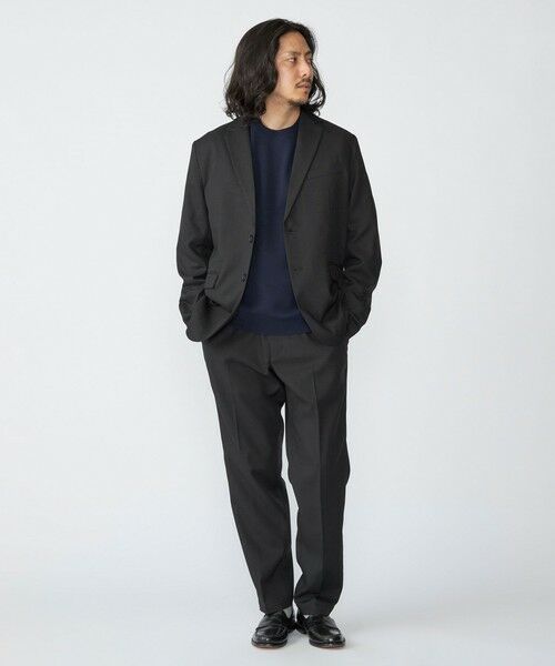 SHIPS / シップス セットアップ | SHIPS:〈手洗い可能〉ホップサック テック セットアップ (ジャケット+パンツ)(ブラック)